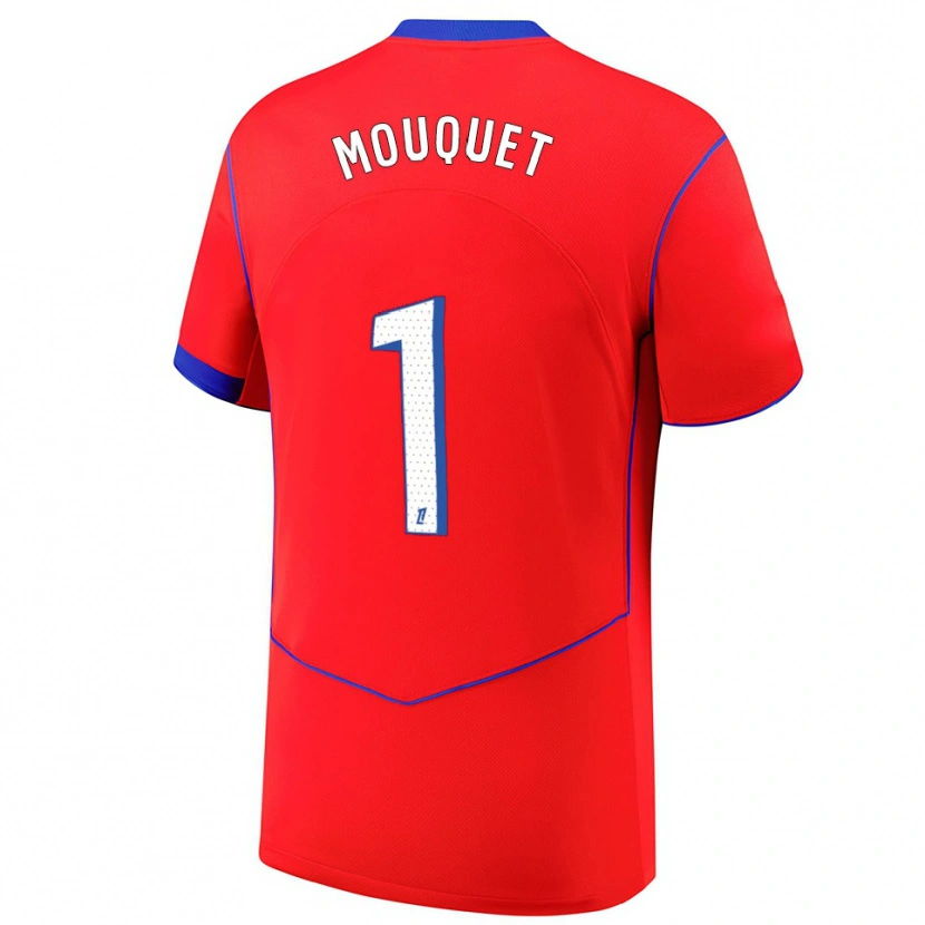 Danxen Mujer Camiseta Louis Mouquet #1 Rojo Azul Blanco Equipación Tercera 2025/26 La Camisa México