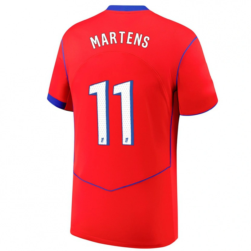 Danxen Mujer Camiseta Lieke Martens #11 Rojo Azul Blanco Equipación Tercera 2025/26 La Camisa México
