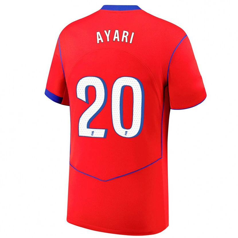 Danxen Mujer Camiseta Adam Ayari #20 Rojo Azul Blanco Equipación Tercera 2025/26 La Camisa México
