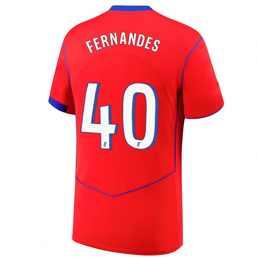 Danxen Mujer Camiseta Alyssa Fernandes #40 Rojo Azul Blanco Equipación Tercera 2025/26 La Camisa México