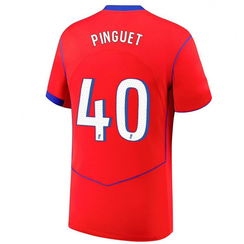 Danxen Mujer Camiseta Alice Pinguet #40 Rojo Azul Blanco Equipación Tercera 2025/26 La Camisa México