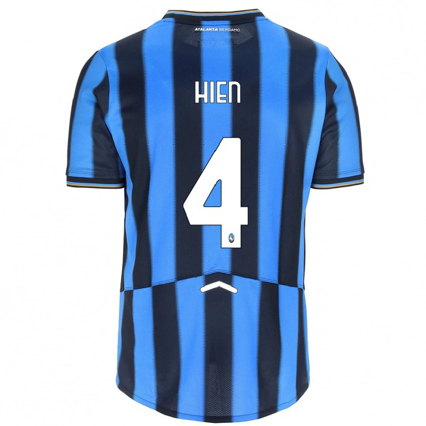 Danxen Niño Camiseta Isak Hien #4 Azul Cielo Negro 1ª Equipación 2025/26 La Camisa México