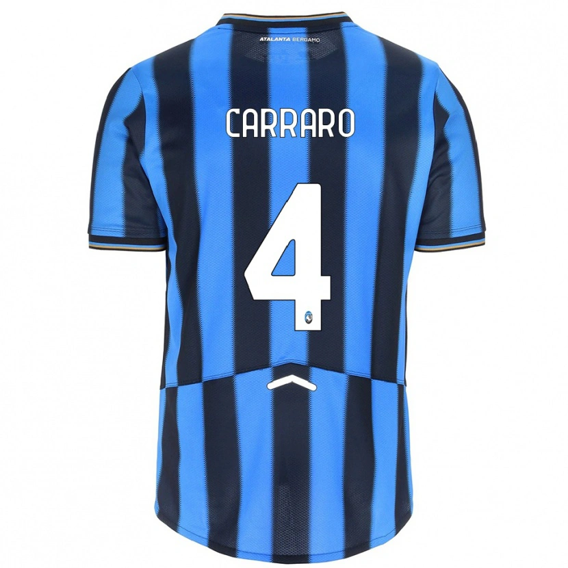 Danxen Niño Camiseta Marco Carraro #4 Azul Cielo Negro 1ª Equipación 2025/26 La Camisa México