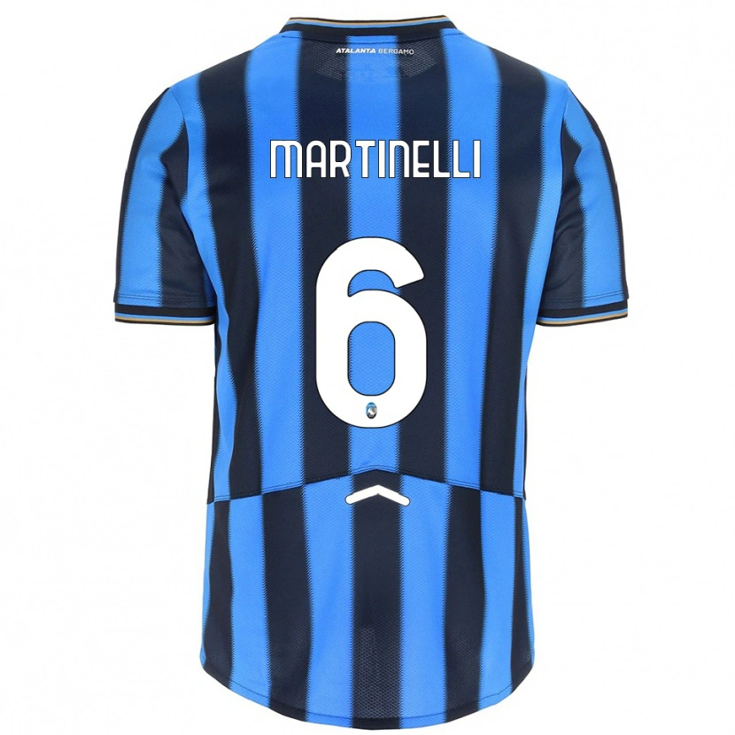 Danxen Niño Camiseta Gabriel Martinelli #6 Azul Cielo Negro 1ª Equipación 2025/26 La Camisa México