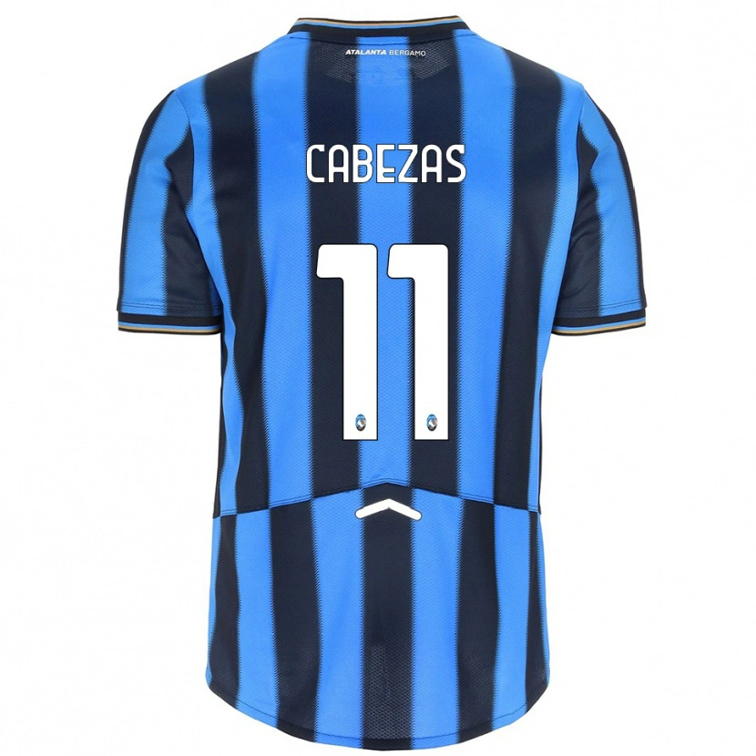 Danxen Niño Camiseta Bryan Cabezas #11 Azul Cielo Negro 1ª Equipación 2025/26 La Camisa México