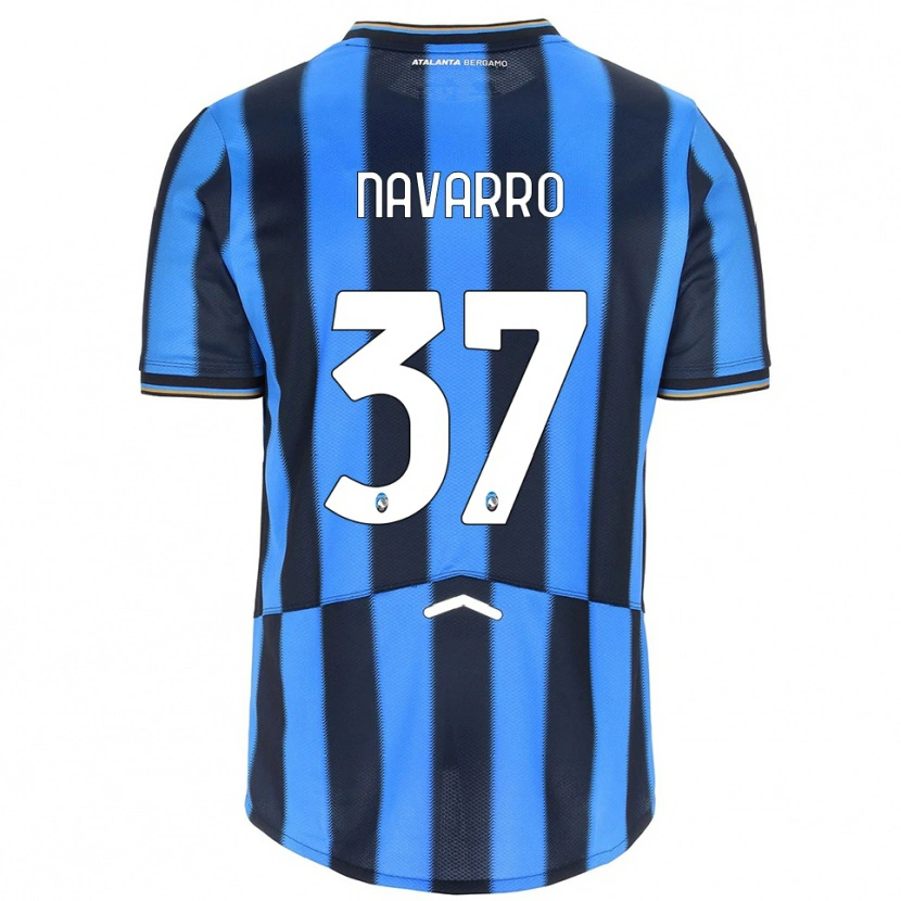 Danxen Niño Camiseta Albert Navarro #37 Azul Cielo Negro 1ª Equipación 2025/26 La Camisa México