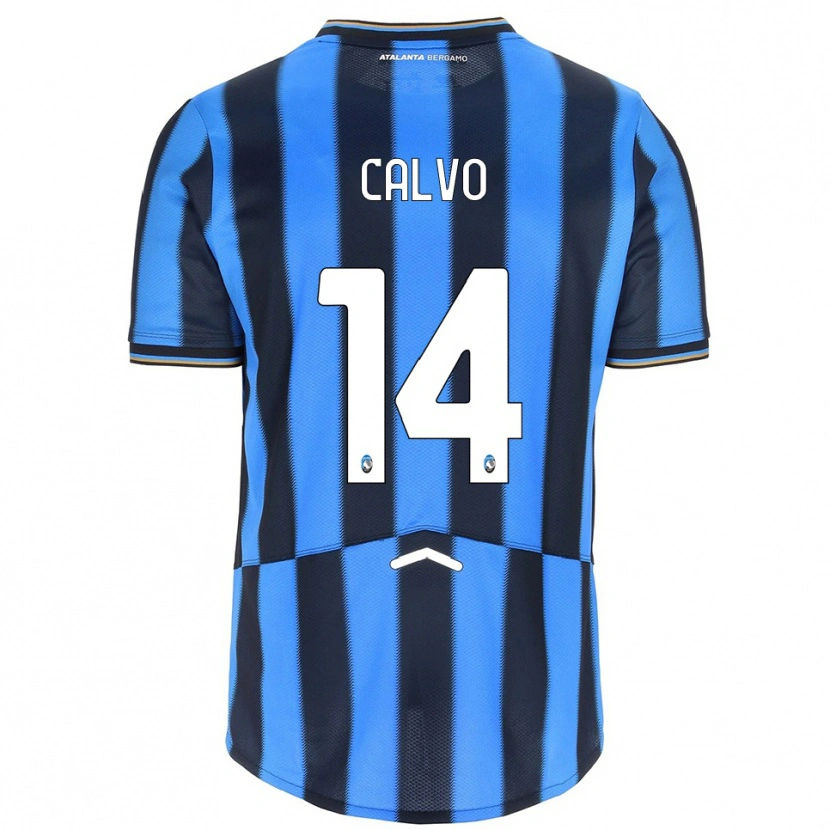 Danxen Niño Camiseta Filippo Calvo #14 Azul Cielo Negro 1ª Equipación 2025/26 La Camisa México