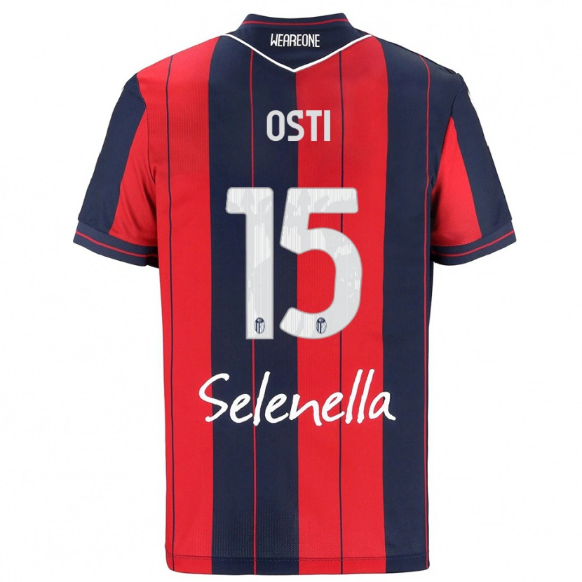 Danxen Niño Camiseta Gabriele Osti #15 Rojo Marino 1ª Equipación 2025/26 La Camisa México