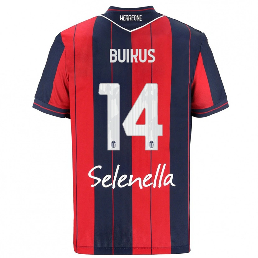 Danxen Niño Camiseta Adomas Buikus #14 Rojo Marino 1ª Equipación 2025/26 La Camisa México