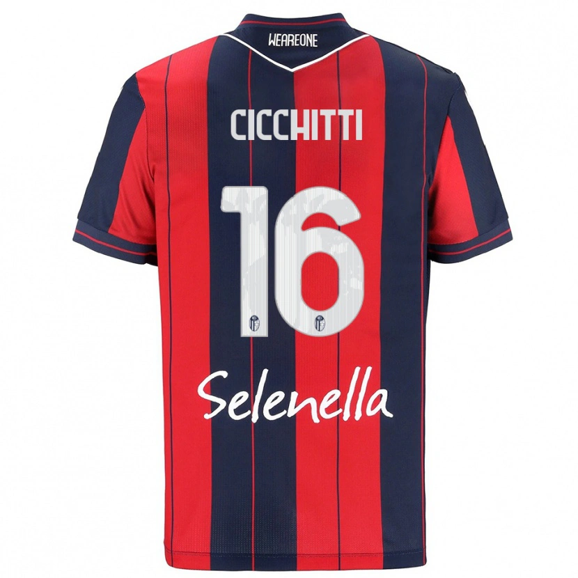 Danxen Niño Camiseta Sebastiano Cicchitti #16 Rojo Marino 1ª Equipación 2025/26 La Camisa México