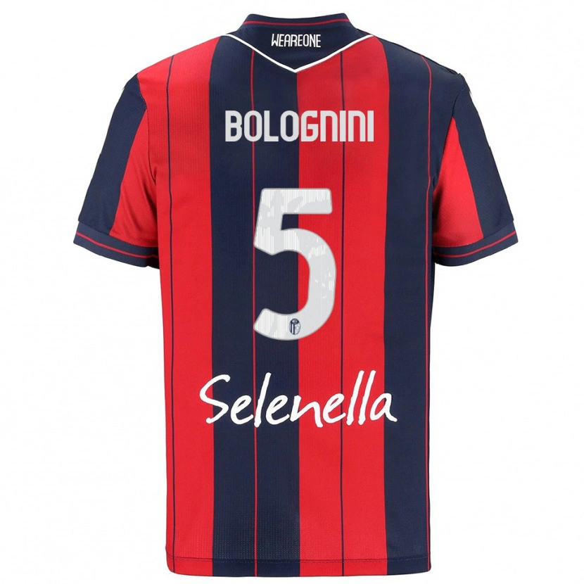 Danxen Niño Camiseta Andrea Bolognini #5 Rojo Marino 1ª Equipación 2025/26 La Camisa México