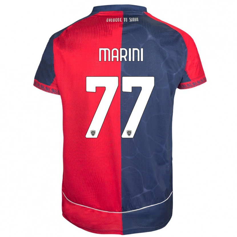 Danxen Niño Camiseta Matteo Marini #77 Rojo Marino 1ª Equipación 2025/26 La Camisa México