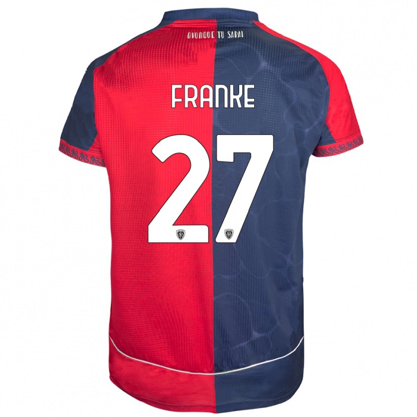 Danxen Niño Camiseta Antoni Franke #27 Rojo Marino 1ª Equipación 2025/26 La Camisa México