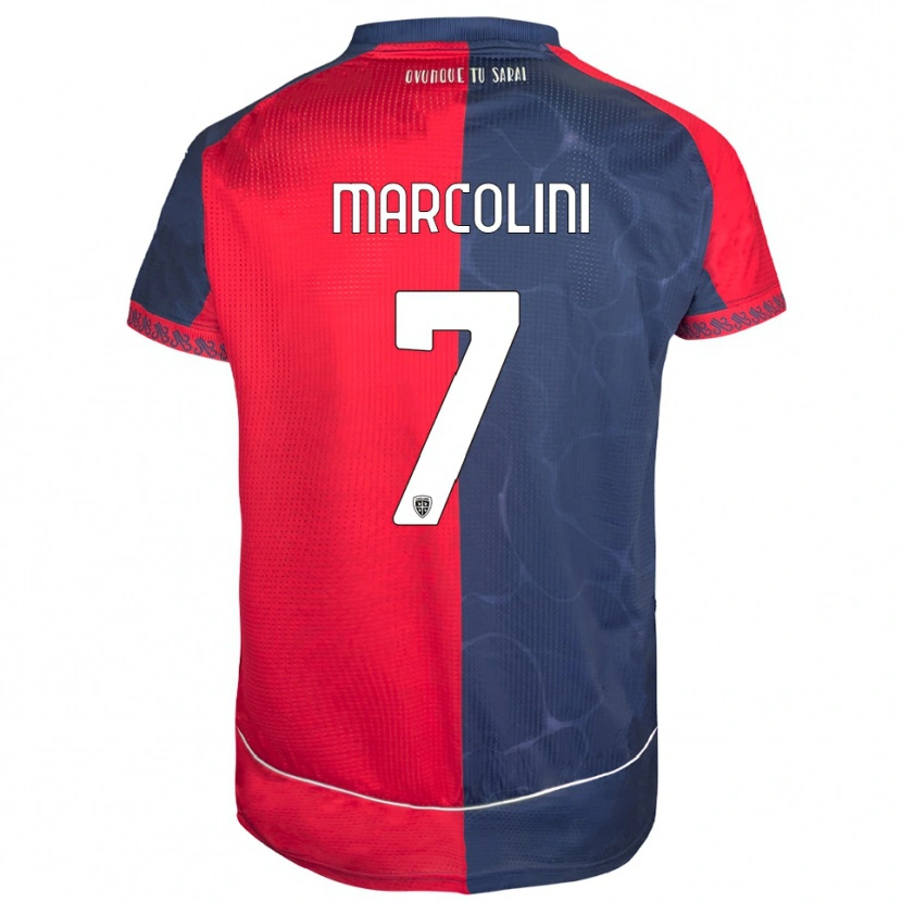 Danxen Niño Camiseta Diego Marcolini #7 Rojo Marino 1ª Equipación 2025/26 La Camisa México