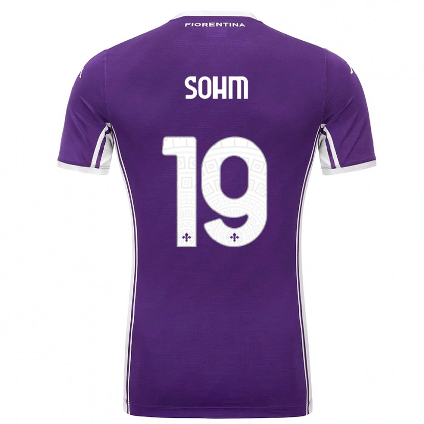 Danxen Niño Camiseta Simon Sohm #19 Púrpura Blanco 1ª Equipación 2025/26 La Camisa México