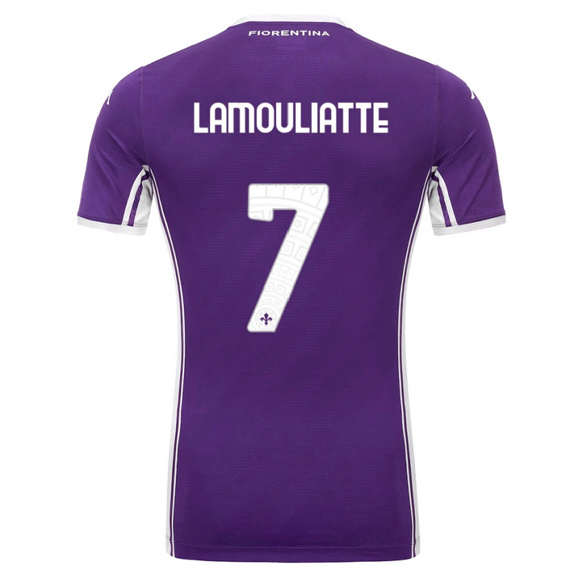 Danxen Niño Camiseta Hugo Lamouliatte #7 Púrpura Blanco 1ª Equipación 2025/26 La Camisa México
