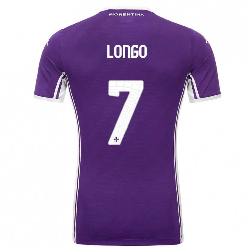 Danxen Niño Camiseta Miriam Chiara Longo #7 Púrpura Blanco 1ª Equipación 2025/26 La Camisa México