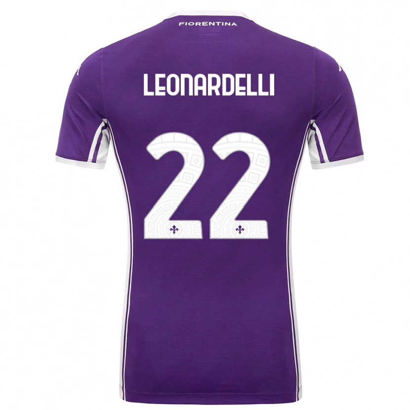Danxen Niño Camiseta Pietro Leonardelli #22 Púrpura Blanco 1ª Equipación 2025/26 La Camisa México