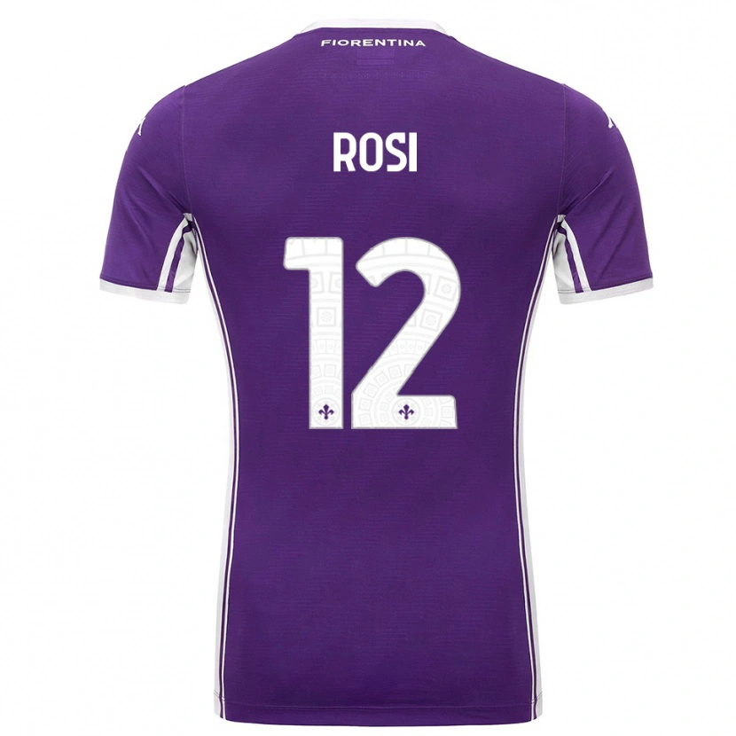 Danxen Niño Camiseta Ettore Rosi #12 Púrpura Blanco 1ª Equipación 2025/26 La Camisa México