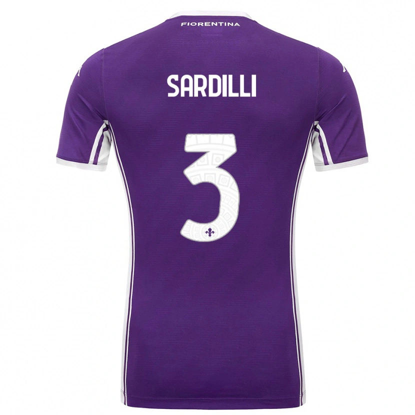 Danxen Niño Camiseta Davide Sardilli #3 Púrpura Blanco 1ª Equipación 2025/26 La Camisa México