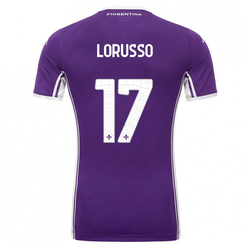 Danxen Niño Camiseta Angelo Lorusso #17 Púrpura Blanco 1ª Equipación 2025/26 La Camisa México