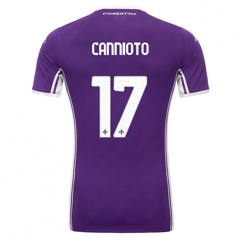 Danxen Niño Camiseta Andrea Cannioto #17 Púrpura Blanco 1ª Equipación 2025/26 La Camisa México