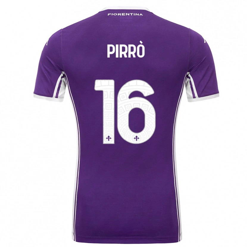 Danxen Niño Camiseta Antonio Pirrò #16 Púrpura Blanco 1ª Equipación 2025/26 La Camisa México