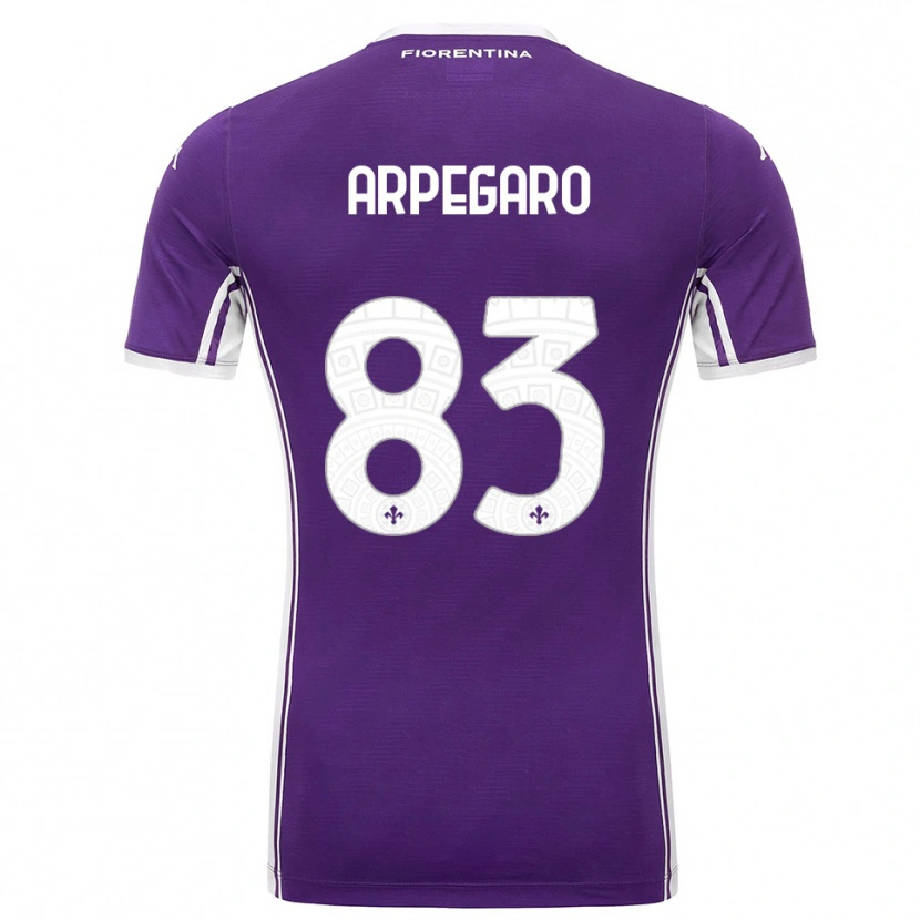 Danxen Niño Camiseta Sofia Arpegaro #83 Púrpura Blanco 1ª Equipación 2025/26 La Camisa México
