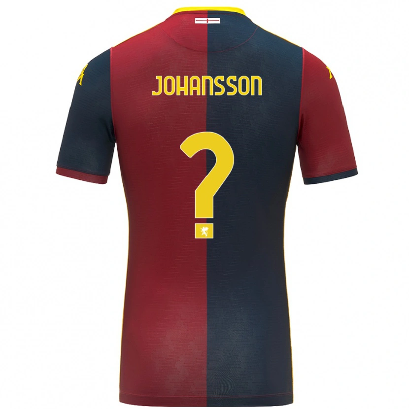 Danxen Niño Camiseta Vincent Johansson #0 Rojo Azul Real 1ª Equipación 2025/26 La Camisa México
