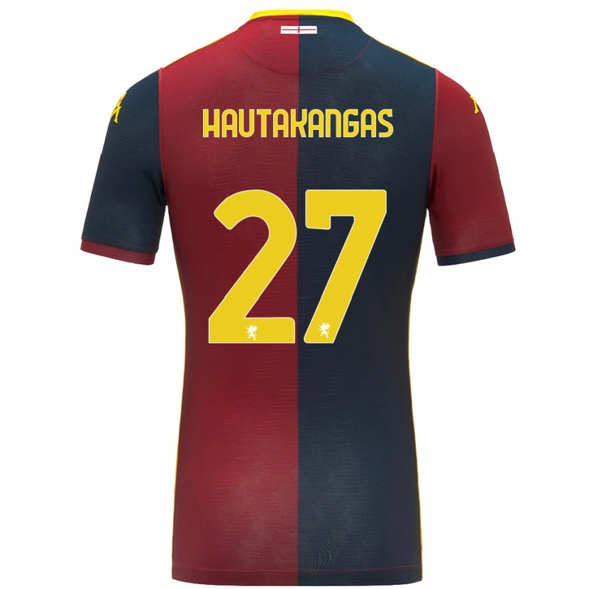 Danxen Niño Camiseta Pietu Hautakangas #27 Rojo Azul Real 1ª Equipación 2025/26 La Camisa México