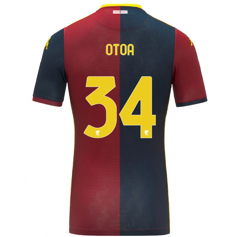 Danxen Niño Camiseta Sebastian Otoa #34 Rojo Azul Real 1ª Equipación 2025/26 La Camisa México