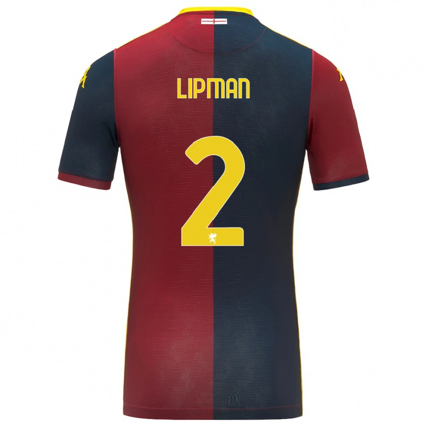 Danxen Niño Camiseta Emma Lipman #2 Rojo Azul Real 1ª Equipación 2025/26 La Camisa México