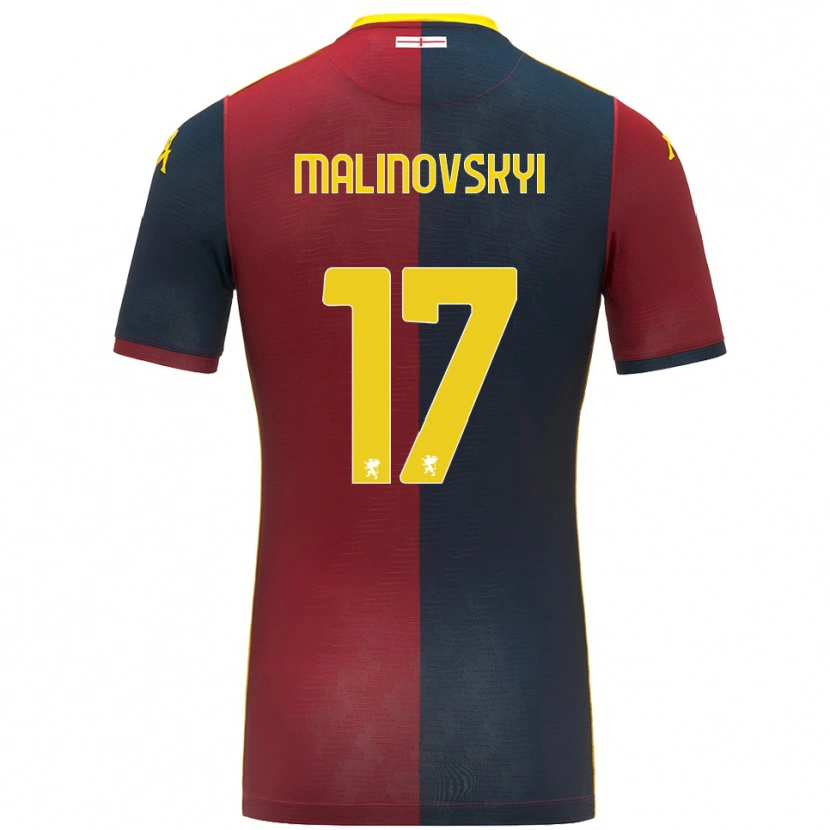 Danxen Niño Camiseta Ruslan Malinovskyi #17 Rojo Azul Real 1ª Equipación 2025/26 La Camisa México