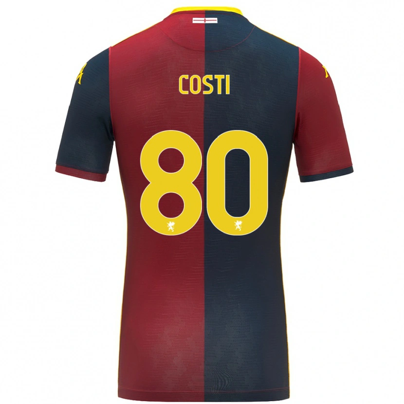 Danxen Niño Camiseta Fabiana Costi #80 Rojo Azul Real 1ª Equipación 2025/26 La Camisa México