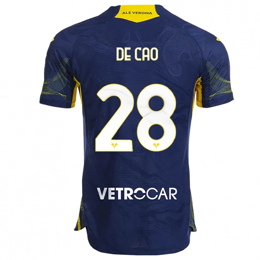 Danxen Niño Camiseta Elena De Cao #28 Marino Amarillo 1ª Equipación 2025/26 La Camisa México