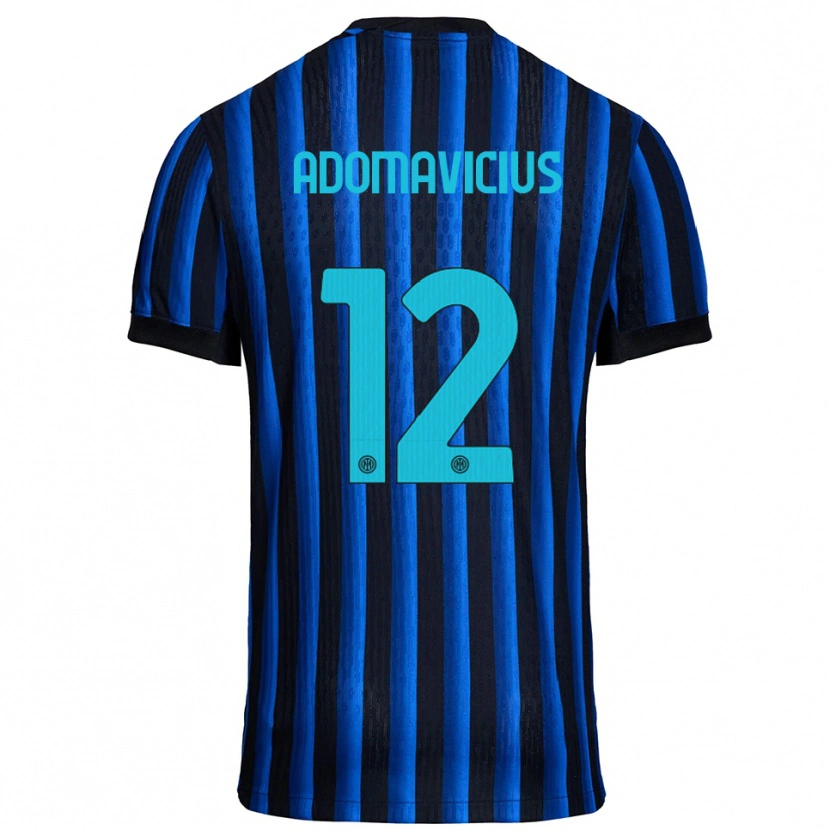 Danxen Niño Camiseta Henrikas Adomavicius #12 Negro Azul 1ª Equipación 2025/26 La Camisa México