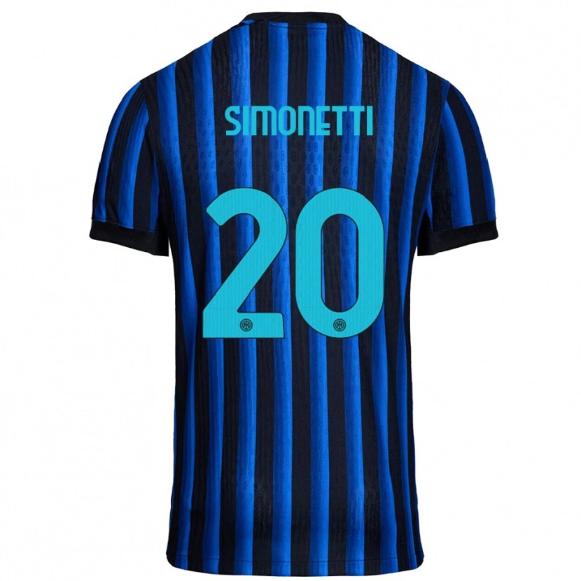 Danxen Niño Camiseta Flaminia Simonetti #20 Negro Azul 1ª Equipación 2025/26 La Camisa México