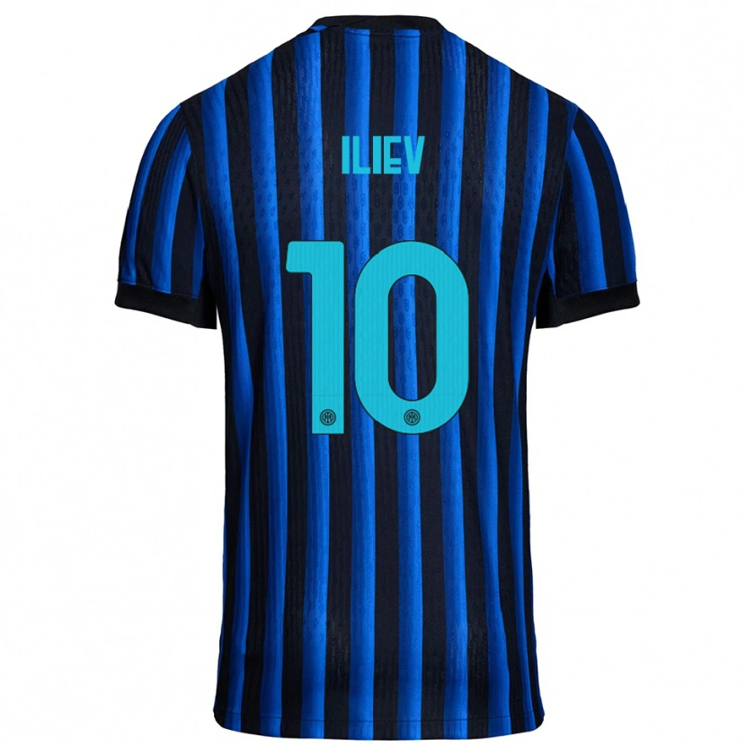 Danxen Niño Camiseta Nikola Iliev #10 Negro Azul 1ª Equipación 2025/26 La Camisa México