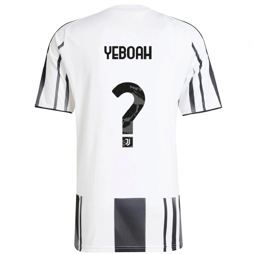 Danxen Niño Camiseta Christian Yeboah #0 Blanco Negro 1ª Equipación 2025/26 La Camisa México