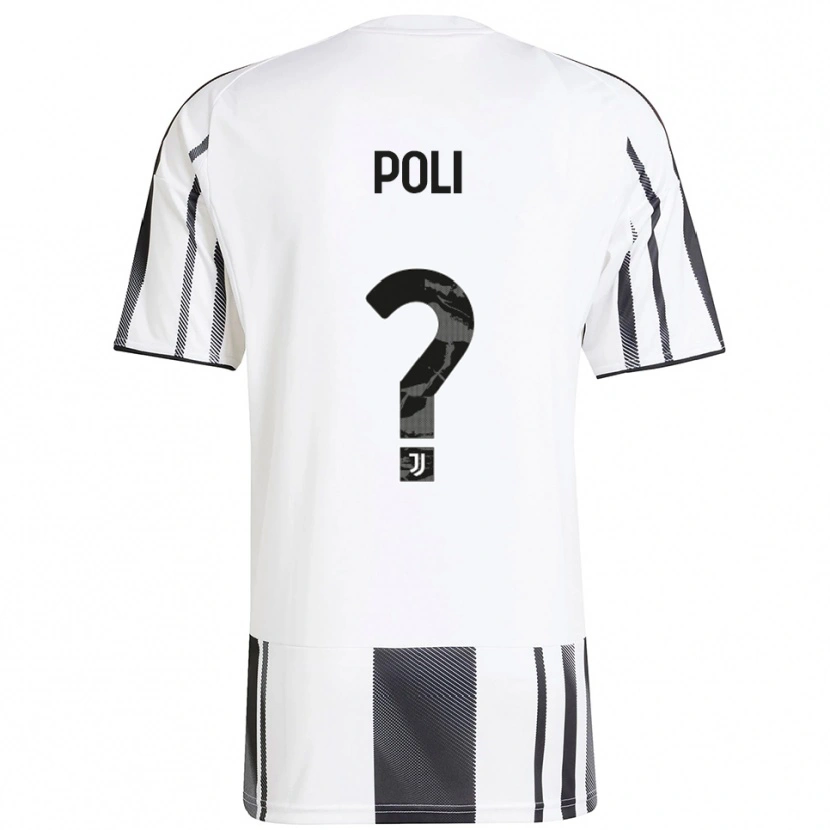 Danxen Niño Camiseta Fabrizio Poli #0 Blanco Negro 1ª Equipación 2025/26 La Camisa México