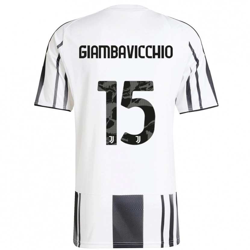 Danxen Niño Camiseta Franco Giambavicchio #15 Blanco Negro 1ª Equipación 2025/26 La Camisa México