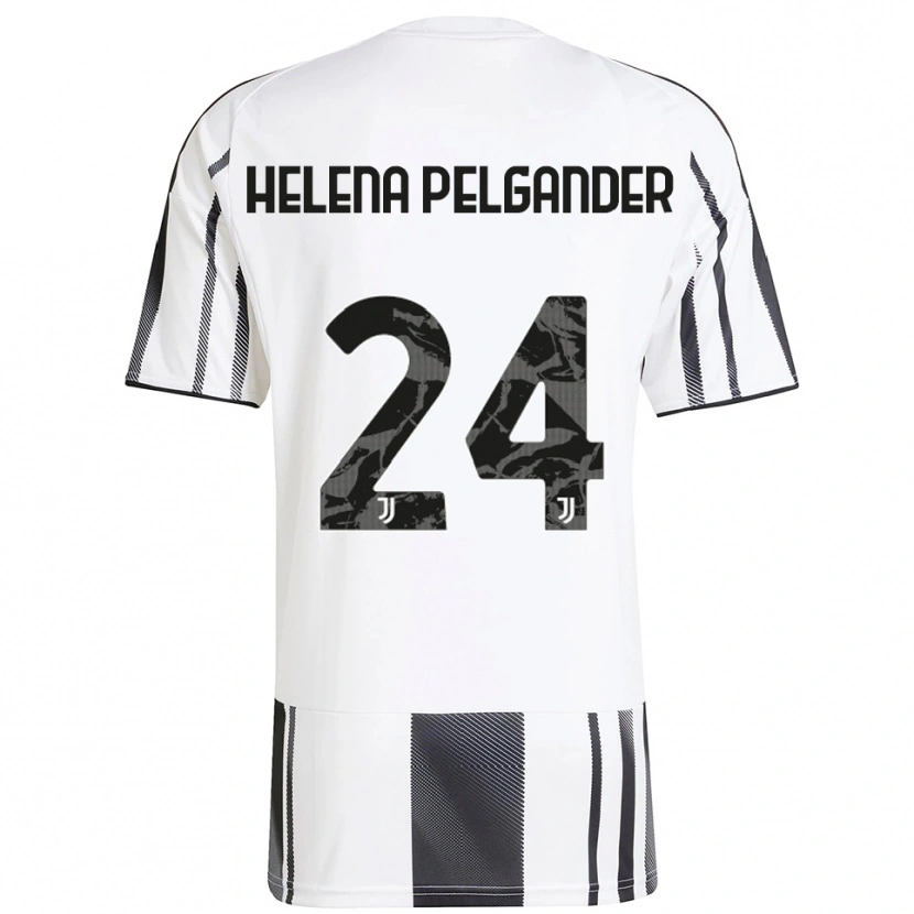 Danxen Niño Camiseta Elsa Helena Pelgander #24 Blanco Negro 1ª Equipación 2025/26 La Camisa México