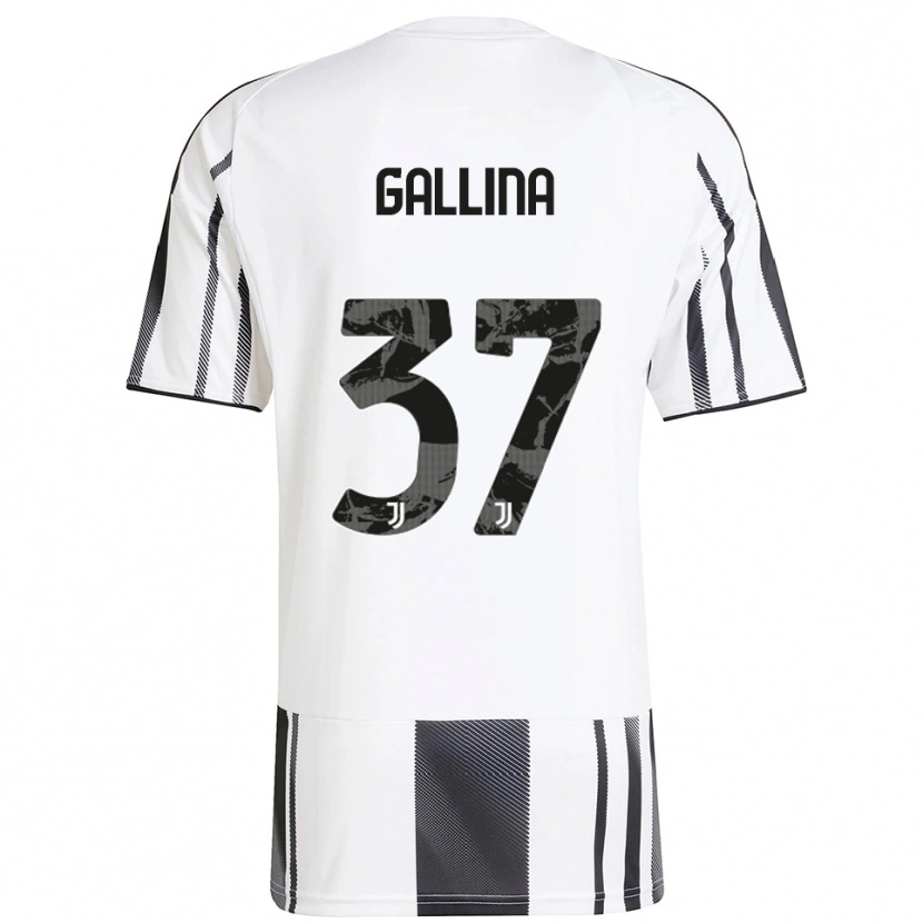 Danxen Niño Camiseta Arianna Gallina #37 Blanco Negro 1ª Equipación 2025/26 La Camisa México
