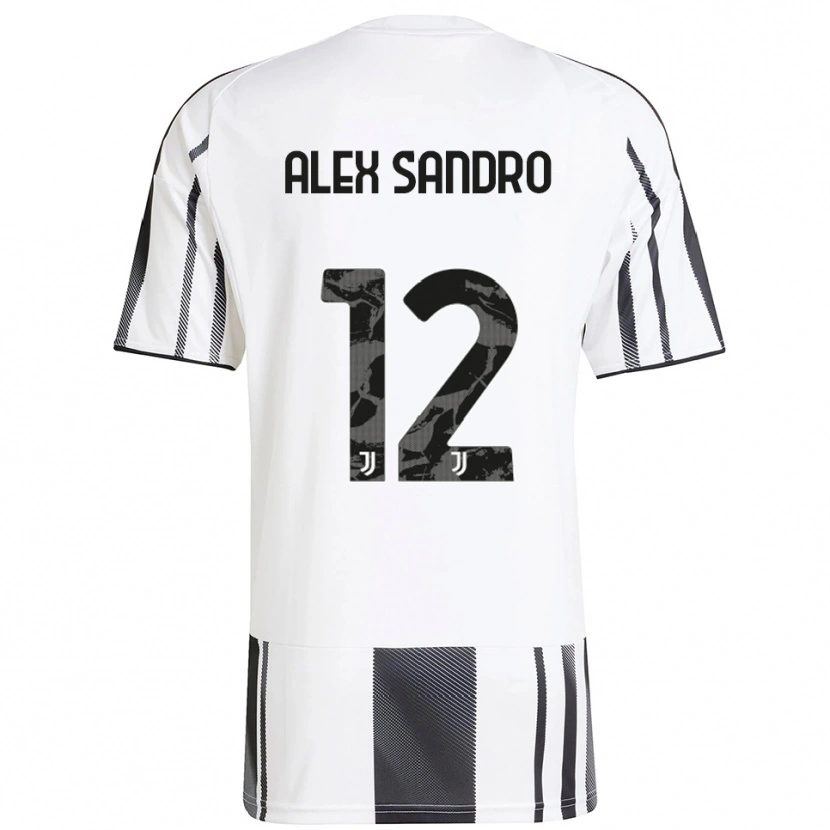 Danxen Niño Camiseta Alex Sandro #12 Blanco Negro 1ª Equipación 2025/26 La Camisa México