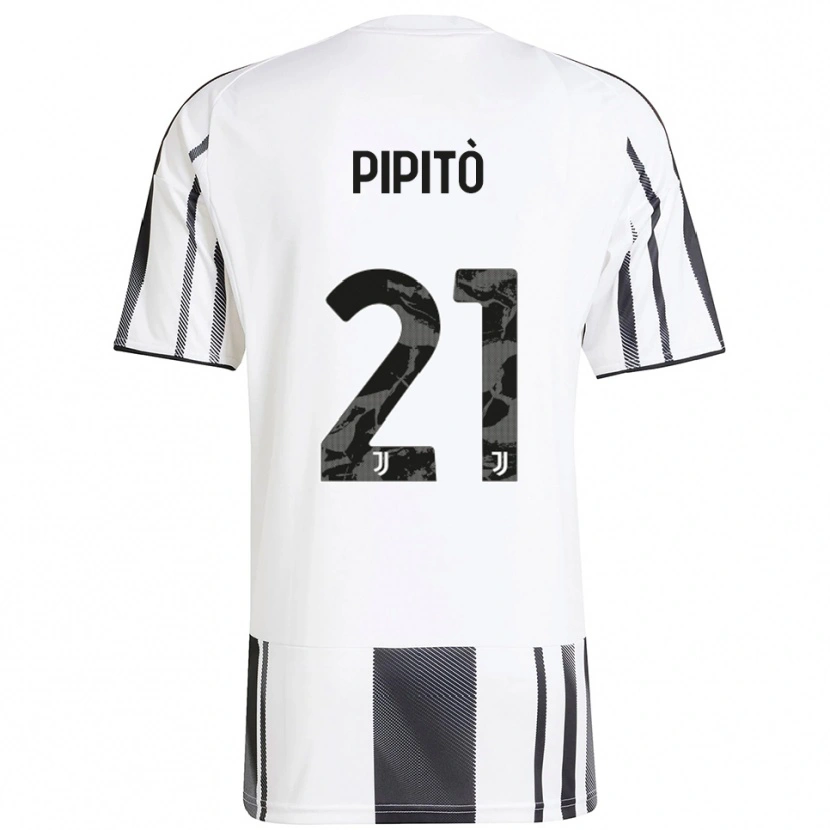 Danxen Niño Camiseta Giuseppe Pipitò #21 Blanco Negro 1ª Equipación 2025/26 La Camisa México