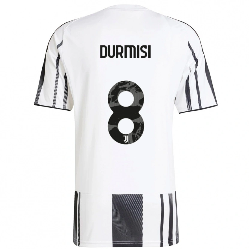 Danxen Niño Camiseta Arman Durmiši #8 Blanco Negro 1ª Equipación 2025/26 La Camisa México