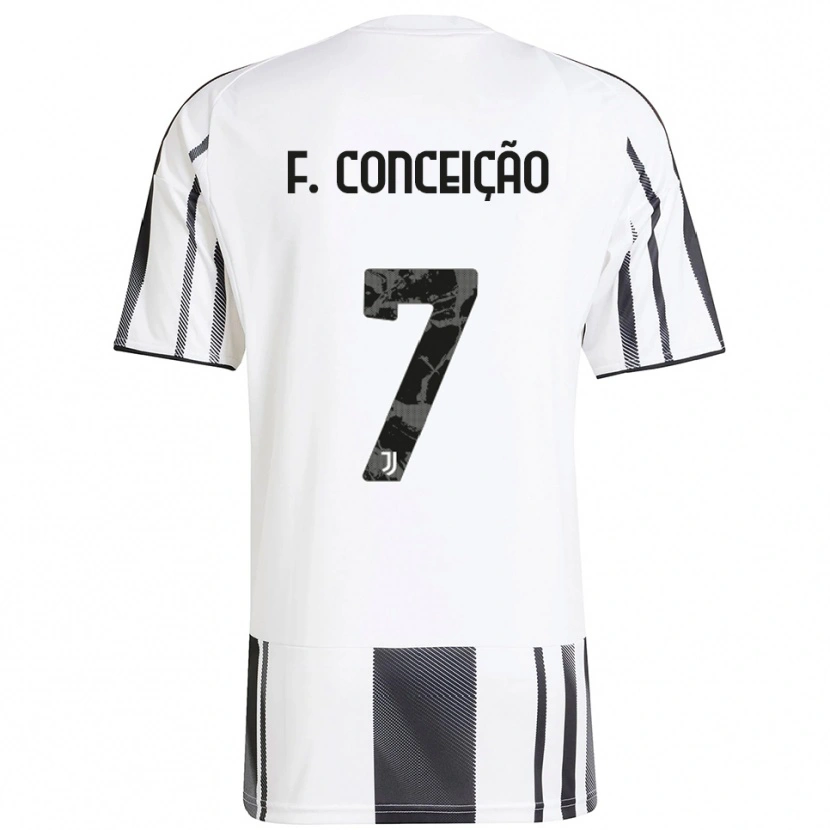 Danxen Niño Camiseta Francisco Conceição #7 Blanco Negro 1ª Equipación 2025/26 La Camisa México