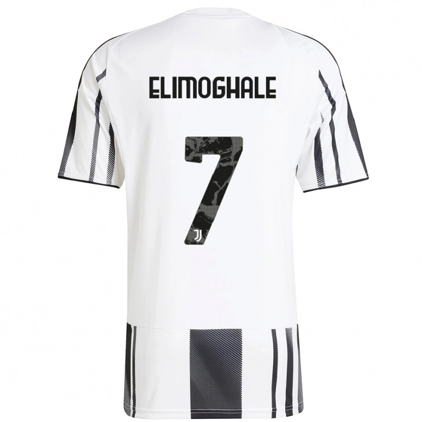 Danxen Niño Camiseta Destiny Elimoghale #7 Blanco Negro 1ª Equipación 2025/26 La Camisa México
