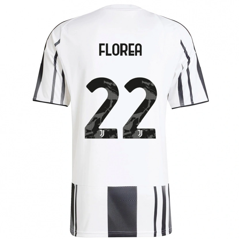 Danxen Niño Camiseta Andrei Florea #22 Blanco Negro 1ª Equipación 2025/26 La Camisa México
