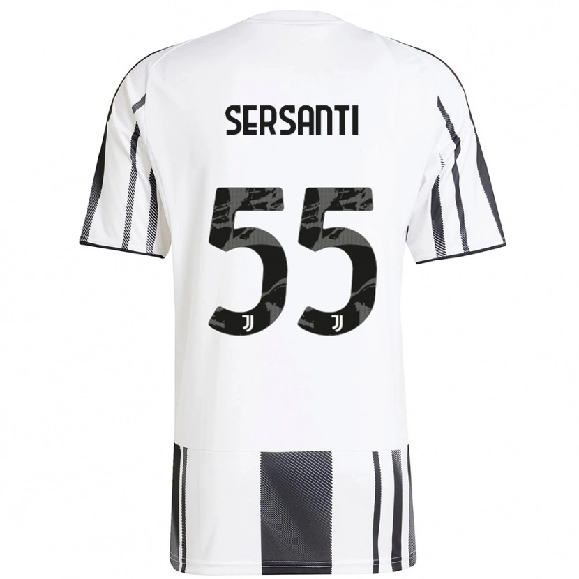 Danxen Niño Camiseta Alessandro Sersanti #55 Blanco Negro 1ª Equipación 2025/26 La Camisa México